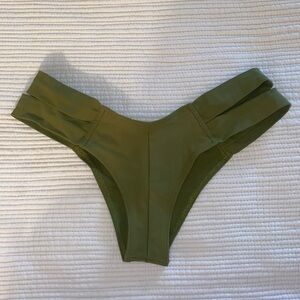 Montce Olive Green Euro added coverage Bikini Bottom